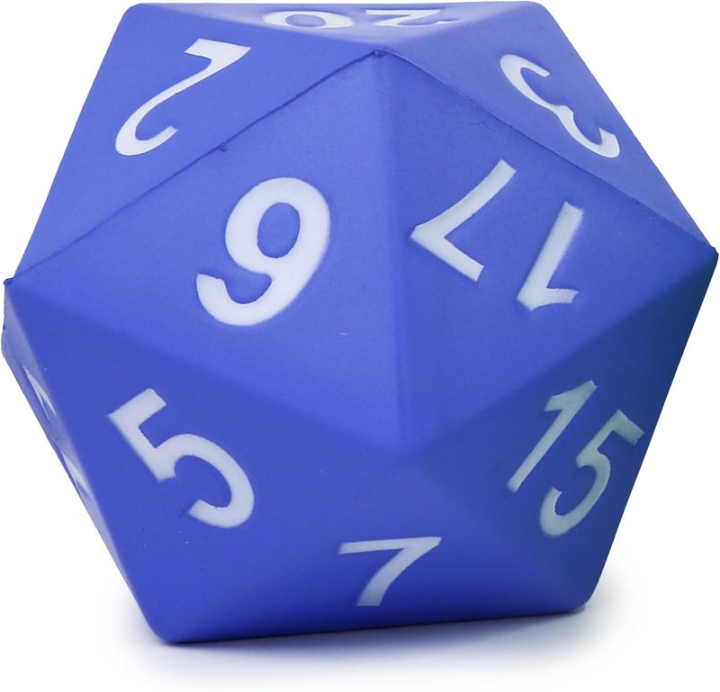 Kess Giant D20 Foam Dice: Oversized 20-Sided Dice for RPG and Collectors - 6 Vibrant Colors, Perfect for Outdoor Fun in Backyard, Pool, Beach. Ages 6+ (Blue) - Image 1